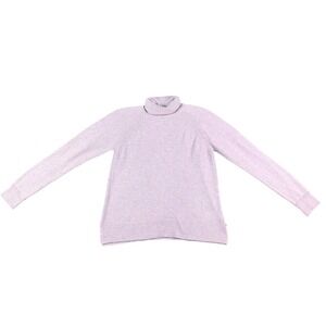 Tahari Womens Lavender Heather Turtleneck Raglan Sleeve Sweater Size Large